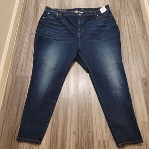 J.Crew Women Curvy Toothpick Jeanse Size 37 Blue Skinny High Rise W46inc